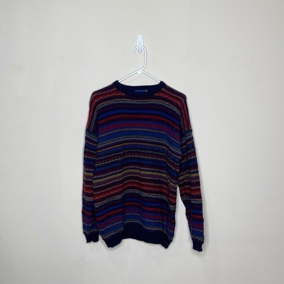 Tulchan Crewneck Sweater 90s Vintage Pure New Wool - Picture 1 of 6